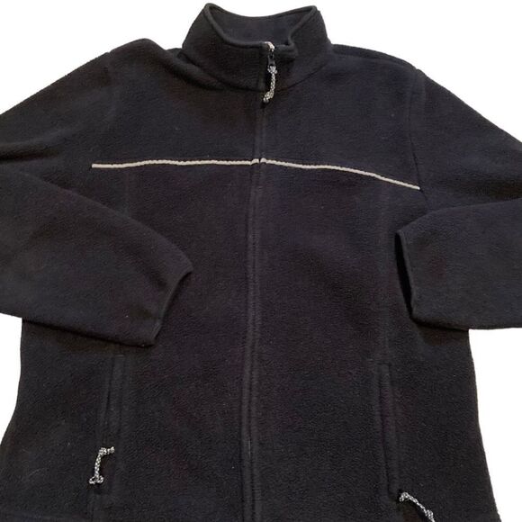Eddie Bauer Black Fleece Jacket Large - Picture 4 of 6